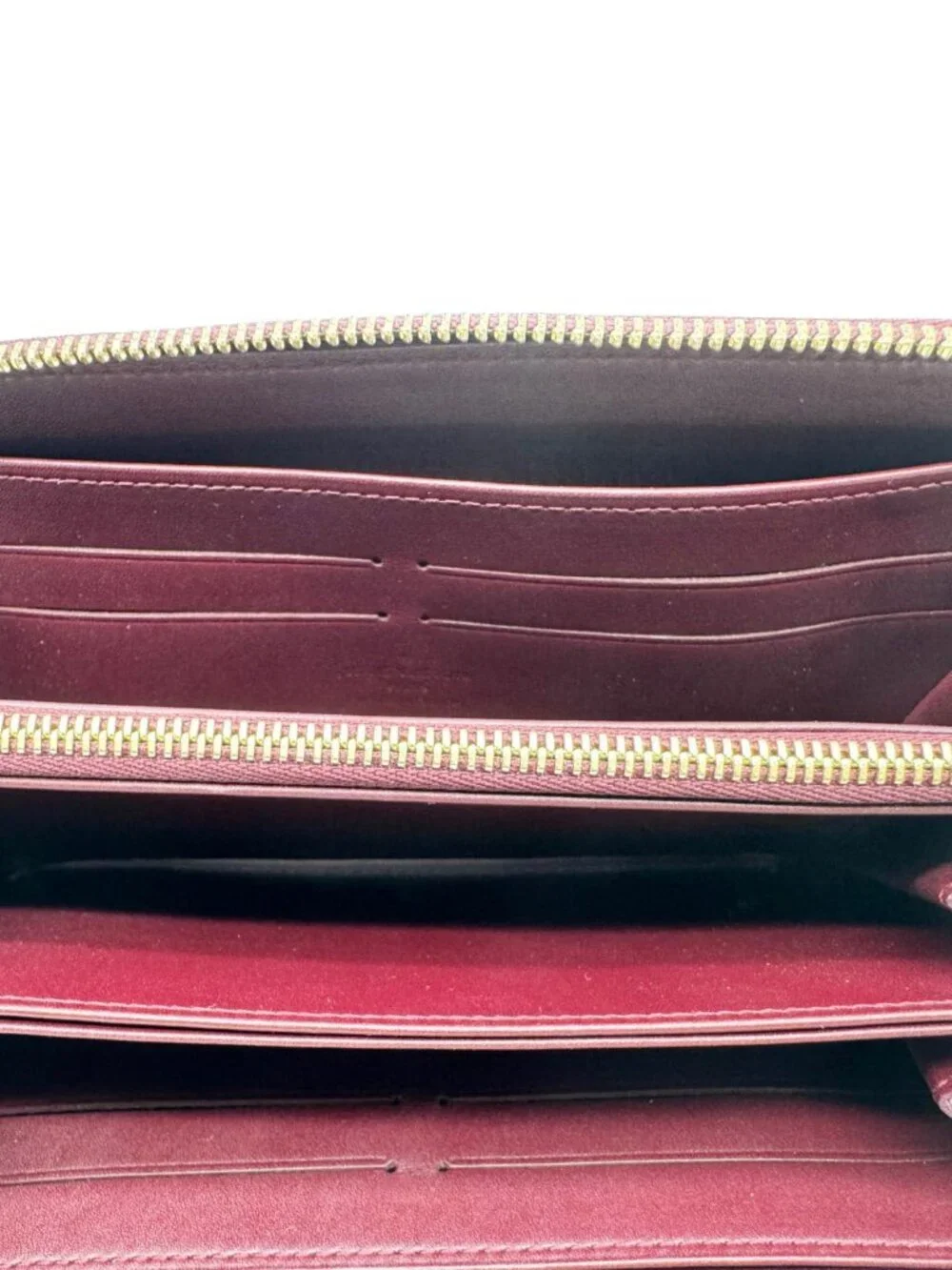 Louis Vuitton  Monogram Vernis Zippy Wallet Amarante